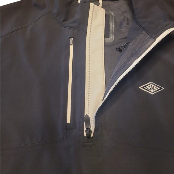FootJoy DryJoys Tour XP Golf Pullover M Black 1/2 Zip Waterproof – Flaw - Picture 5 of 13